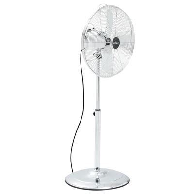 Ventilador de pie 3 velocidades vidaXL cromado 40 cm