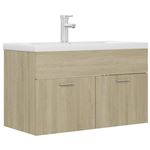 Mueble con lavabo vidaXL aglomerado roble Sonoma 80x38,5x46 cm 26,8 kg