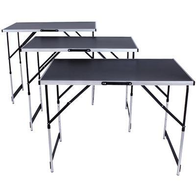 Mesa de trabajo de aluminio 3 piezas, Negro