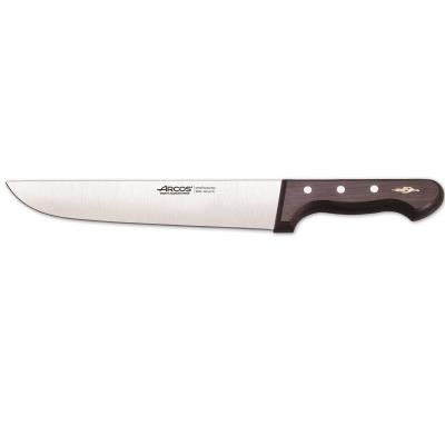 Cuchillo De Carnicero Arcos Palisandro 260400 De Acero Inoxidable Nitrum Y Mango De Madera De Palisandro Con Hoja De 25 Cm, Y Funda Hoja