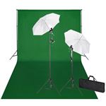 Kit de Estudio:Telón Verde Chroma 600x300 y luces