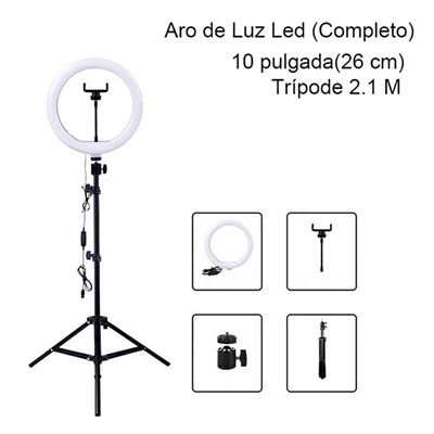 Anillo De Luz Led Con Trípode De 2M - Focos iluminación - Los