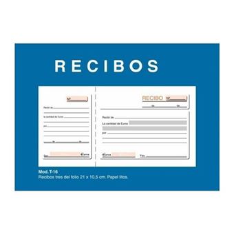 Talonario de Recibos 1/3 Folio 21x10,5 cm Loan - 1