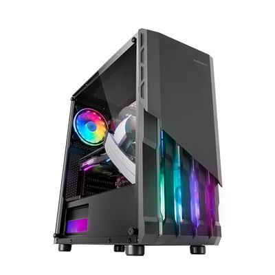 Mars Gaming Negro Caja Pc Gaming Atx Mc-X2 Frontal Acero Frgb, 2X Ventilador Frgb 12Cm