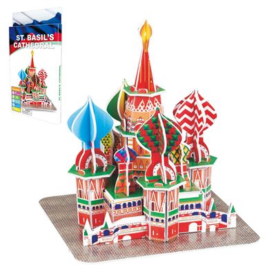 Puzle 3d Dam Catedral De San Basilio Situada En Moscú 39 Piezas Rojo