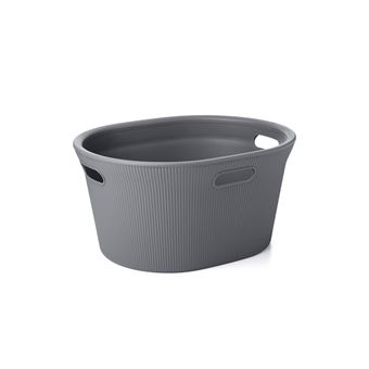 Cesta ropa Baobab gris antracita Tatay 52x42x26 cm - 10420.14
