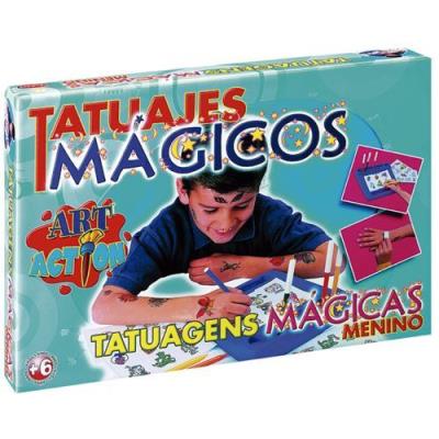 Falomir Tatuajes Azul juego de mesa manualidades 646454 kit juguetes tatuagens 11531