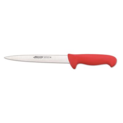 Cuchillo Fileteador Arcos Colour - Prof 295222 De Acero Inoxidable Y Mango Ergonómico De Polipropileno - Rojo