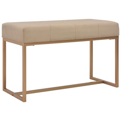 Vidaxl Banco 80 Cm Terciopelo Beige , Leroy Merlin - Imagen 2