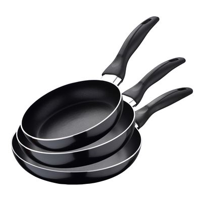 Set 3 Sartenes 16/20 Y 24cm San Ignacio Navy Black Alu Prensado