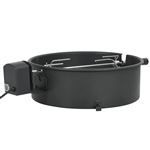 Kit de anillo asador de barbacoa negro 47 cm vidaXL