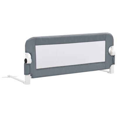 Barandilla De Seguridad Cama De Niño Vidaxl Poliéster Gris 102x42 Cm