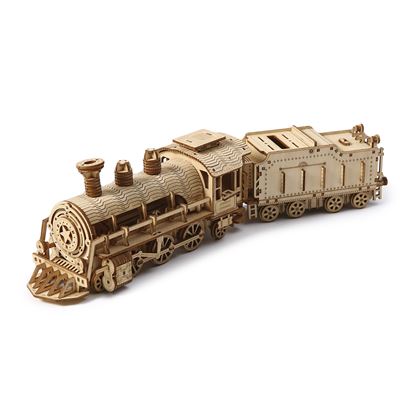 Maqueta Dam De Madera 3d, Diseño De Tren De Vapor Con Movimiento Mecánico. 282 Piezas. Color: Madera