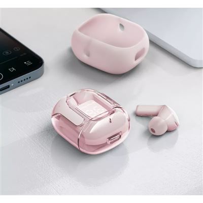 Auriculares inalámbricos Smartek SMTK-AIR31P, Bluetooth Rosa