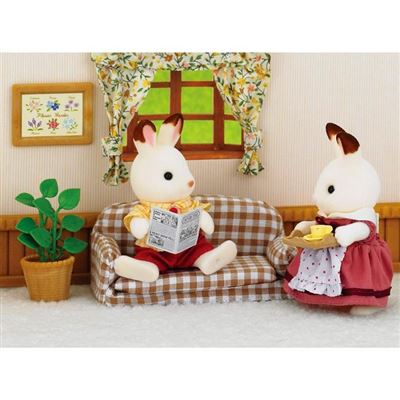 Sylvanian Families 5013 Papa Lapin Chocolat Et Salon