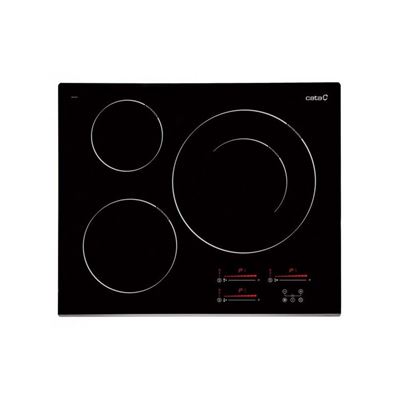 Cata Negro Vitro Insb 6032 Bk 7100W Booster 3 Zonas