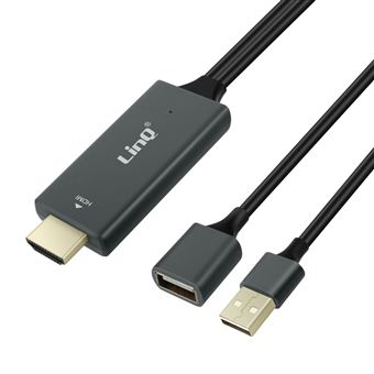 Adaptador HDMI + 1x Conector USB Macho + 1x Puerto USB Hembra LinQ - Cables  de vídeo - Los mejores precios