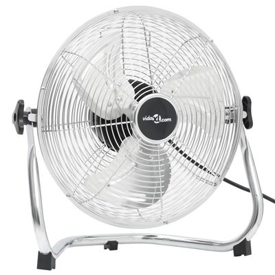 Ventilador de suelo 3 velocidades vidaXL cromado 45 cm 60 W