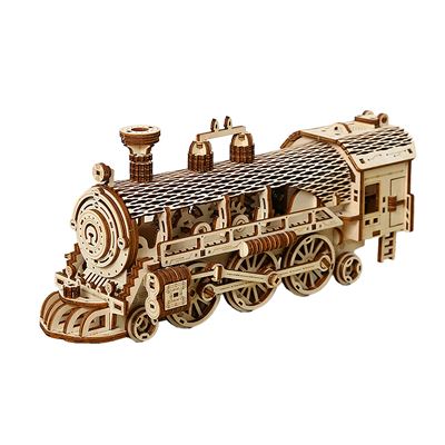 Maqueta Dam De Madera 3d, Diseño De Tren De Vapor Con Movimiento Mecánico. 361 Piezas. Color: Madera