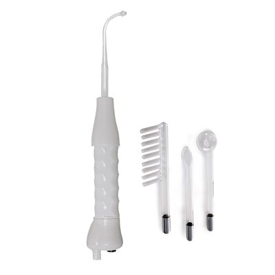 Electroterapia De Alta Frecuencia, Instrumento De Belleza Portátil. Incluye 4 Cabezales. Dam Blanco