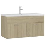 Mueble con lavabo vidaXL aglomerado roble Sonoma 90x38,5x46 cm