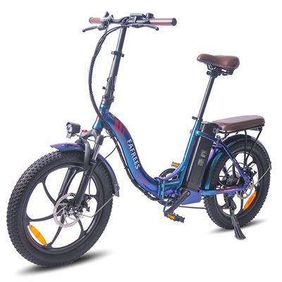 Bicicleta Eléctrica Fafrees F20 Pro Folding plegable 36V 18ah Batería Velocidad máxima 25km/h Azul