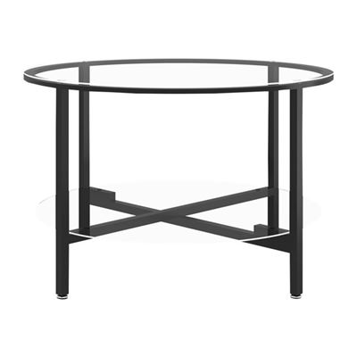 Vidaxl Mesa De Centro Vidrio Templado Y Transparente 70 Cm Negro , Leroy Merlin - Imagen 2