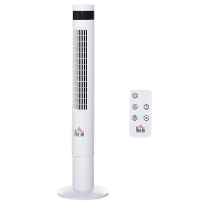 Ventilador de torre Homcom blanco 30x30x110 cm plástico pe y metal
