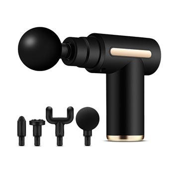 Mini pistola de masaje muscular Fascia Gun BX720 6 niveles velocidad 1800 a 3200 rpm DAM Negro - 1