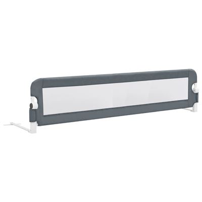 Barandilla De Seguridad Cama De Niño Vidaxl Poliéster Gris 180x42 Cm