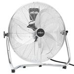 Ventilador de suelo 3 velocidades vidaXL cromado 55 cm 100 W