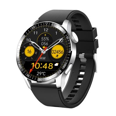 Smartwatch Um93pro 1.28"" Ritmo Cardíaco Oxígeno Llamadas Bluetooth Nfc Plateada