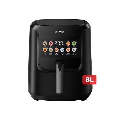 Freidora De Aire Evvo Tasty Fryer Advance 8l, Capacidad 8 L, Hasta 200ºc, 2000w, Panel Táctil, Doble Resistencia
