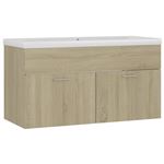 Mueble con lavabo vidaXL aglomerado roble Sonoma 90x38,5x46 cm