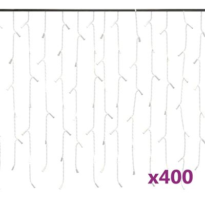 Cortina LED luces carámbano vidaXL 8 función 10 m 400 LED colorido