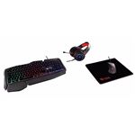 Teclado + raton + auricular + alfombrilla gaming Talius Gaming kit V2 LED USB