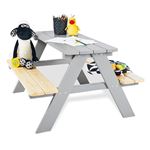 Mesa de picnic con banco para niños Pinolino Nicki für 4 madera gris