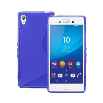 Fundas gel s line + protector de vidro sony xperia m4 aqua - azul - 1
