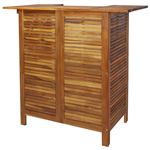 Mesa alta de bar vidaXL, madera de acacia maciza 110x50x105 cm