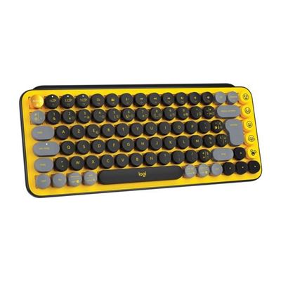 Logitech Amarillo Teclado Inalámbrico Teclas Pop Mecánicas Compacto Duradero