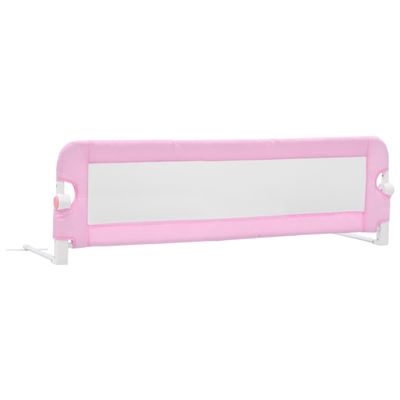 Barandilla De Seguridad Cama De Niño Vidaxl Poliéster Rosa 120x42 Cm