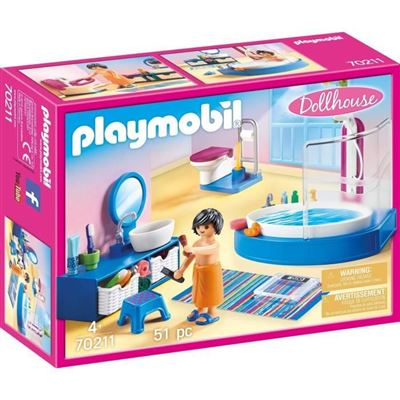 Playmobil 70211 - Casa De Muñecas La Maison Traditionnelle - Baño Con Bañera