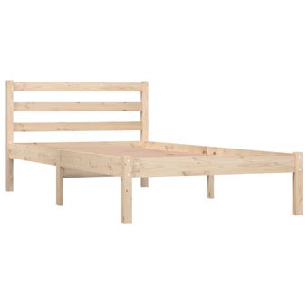 Estructura de cama de madera maciza 90x190 cm individual