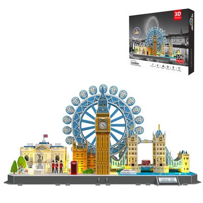 Puzle 3d Dam Ciudad De Londres Con Luces Led 106 Piezas Multicolor