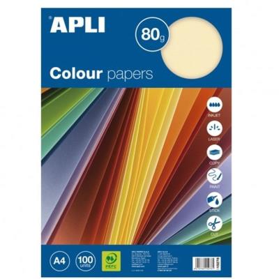 Apli 15278 Papel color surtido pastel a4 100 hojas 80