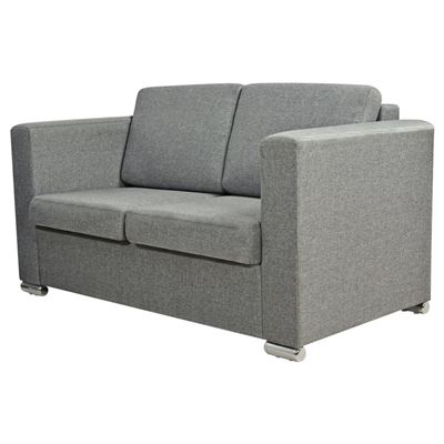 Vidaxl Gris/Claro Sofá De 2 Plazas Tela
