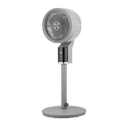Ventilador De Pie Fabrilamp Persa Regulable Con Mando A Distancia Y Temporizador 50w Motor Ac 3 Velocidades Gris