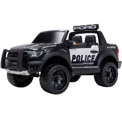 Ford Ranger Wildtrak Raptor Police coche de policía para niños licencia 4x4 negro