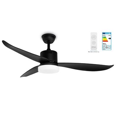 Ventilador De Techo Orbegozo Cp 102132 Luz Led Negro