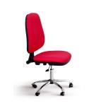 PIQUERAS Y CRESPO Modelo 17CP - Silla de oficina ergonómica con mecanismo de contacto permanente y regulable en altura - Asiento y respaldo tapizado en tejido BALI color rojo